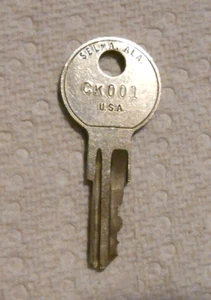 1 Likenu Original All Lock Co Selma USA Brite Finish # CK001 Toolbox Cabinet Key - Picture 1 of 3