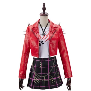 Monster High Toralei Rayas Disfraz Juegos con disfraces Chaqueta PU Motocicleta Punk A Prueba de Viento - Imagen 1 de 12