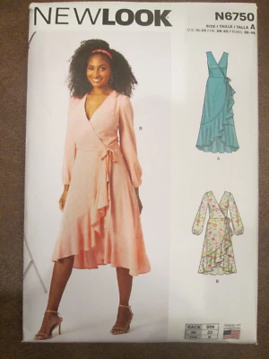 New Look 6750 Simplicity Dress Pattern Sleeveless Long Sleeve 10-22 Ruffle UC FF - Image 1 of 2