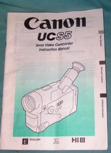 Canon UCS5 8mm Video Camcorder Bedienungsanleitung - Bild 1 von 5