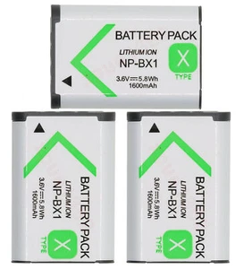 3PCS NP-BX1 Battery For Sony Cyber-shot DSC-RX100/RX100M2/WX300/WX350/WX500 - Picture 1 of 5