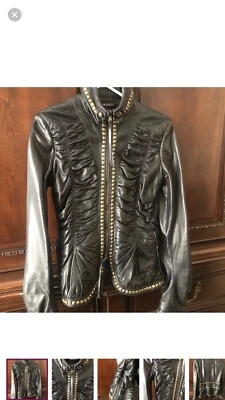 roberto cavalli leather jacket - Image 1 of 4