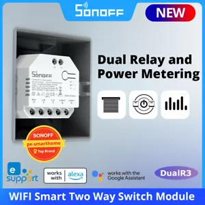 SONOFF DUALR3 WIFI Smart DIY MINI Switch Dual Relay Module Two Way Power Measure - Picture 1 of 7