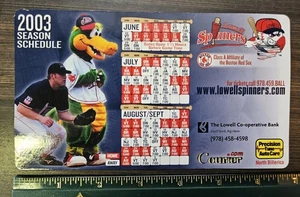 2003 Lowell Spinners New York-Penn League Red Sox Baseball Magnet Spielplan  - Bild 1 von 3