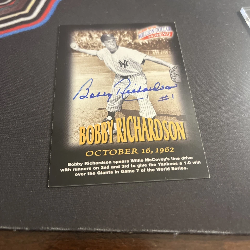BOBBY RICHARDSON Yankees Signed Autographed 1997 Fleer Million $ Moments Card - Image 1 of 1