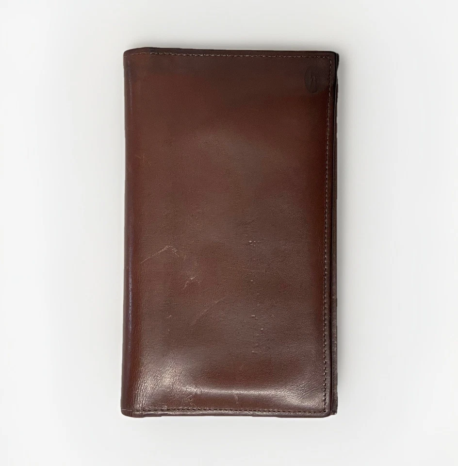 Vintage Hartmann Brown Leather Men’s Long Wallet Checkbook Made in USA - Image 1 of 4