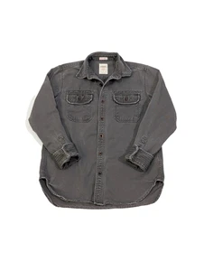 Men's Fossil 54 Shirt Long Sleeve Charcoal Denim Button Up Size M - Picture 1 of 10