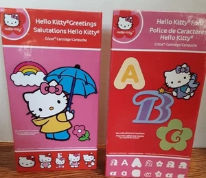 2 HELLO KITTY Personal cutting Paper CRAFT DieCuts Provo Craft Machine Cartridge - Picture 1 of 7