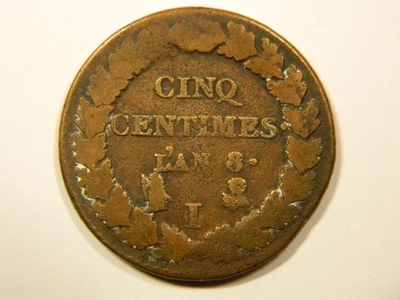 5 Centimes Dupré L An 8 I Limoges  TB+  (EB90125) - Photo 1/2