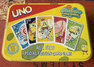 SpongeBob Squarepants UNO Special Edition Nickeldoeon Tin Vtg. 2003 Complete - Picture 1 of 6