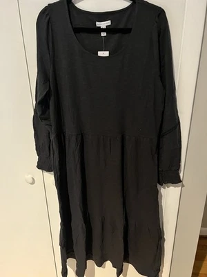 Canyon Retreat Easy Midi Boot Dress A623082 Large Heather Black Dark Gray - Image 1 of 4