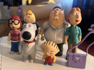 2006 Mezco Family Guy Set 6 Actionfiguren bewegliche Arme schwer zu finden Plastik - Bild 1 von 15