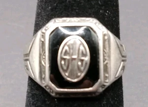 Vintage 1936 SHS Class Ring Sterling Silber & Onyx - Bild 1 von 5