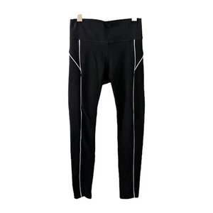 Wilo The Label Active Legging Damen M schwarz weiß gerippt Athleisure Yoga - Bild 1 von 5