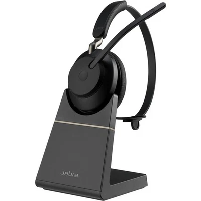 Jabra Evolve2 65 UC Mono Headset schwarz BT USB-A + Ladestation PC Kopfhörer - Bild 1 von 4