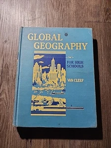 Global Geography For High School Van Cleef Hardcover 1946 - Picture 1 of 12