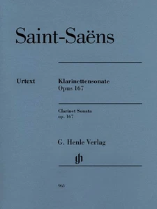 Saint-Saens Clarinet Sonata Op 167 Piano Henle Urtext Classical Music Book - Picture 1 of 1