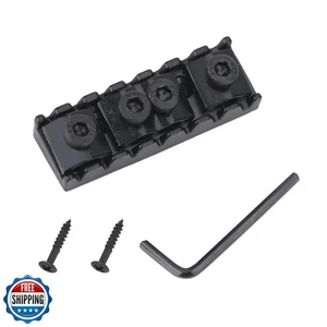VGEBY 7 String Locking Nut, 48mm Electric Guitar Parts String Nut, Black Zinc - Picture 1 of 5