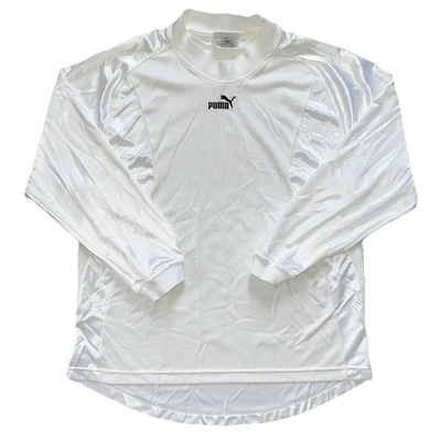 Винтажная мужская футболка вратаря 90-х Puma белая без рисунка большого размера - Изображение 1 из 4