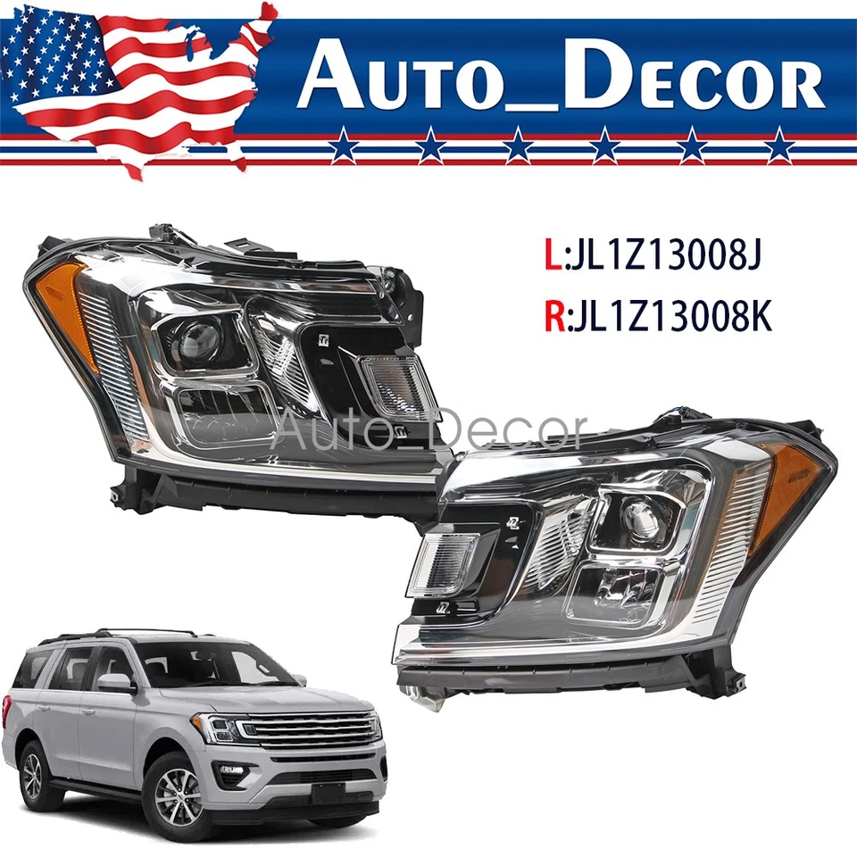 Fit Ford Expedition 2018-2021 Headlight RH / LH Halogen w/Bulb Plug & Play - Image 1 of 1