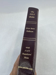 NET BIBEL ERSTE BETA AUSGABE GEBUNDENES LEDER Burgund Biblical Studies Press 2001 - Bild 1 von 22
