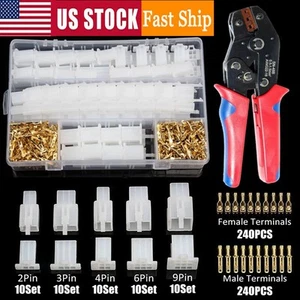 580/480Pcs Motorcycle Car Electrical 2.8mm 2/3/4/6 Pin Wire Connectors Terminals - Picture 1 of 17