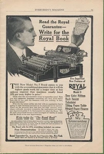 Magazine Ad - 1912 - Royal Typewriters - Model 5 - Picture 1 of 1