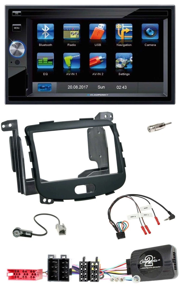 Blaupunkt 2DIN Bluetooth TMC USB Lenkrad SD Navigation für Hyundai i10 09-13 Rub - Bild 1 von 4
