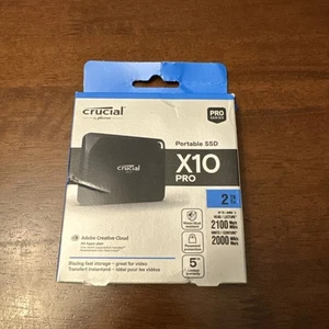 Crucial X10 Pro 2TB USB-A Portable External SSD (CT2000X10PROSSD9) - Photo 1/2