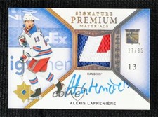 2020 Upper Deck Ultimate Collection 27/35 Alexis Lafreniere Rookie Patch Auto RC