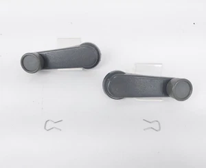 2pc Gray Window Crank Door Handle For Nissan Pickup D21 Hardbody Frontier 240SX - Picture 1 of 3