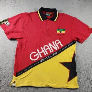 Camisa Star Company Para Hombre XL Extra Grande Roja Ghana Polo Equipo Lago Volta Copa Mundial - Imagen 1 de 12