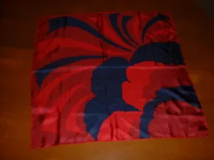 beautiful silk navy and red 23" square scarf ...exc. cond. free s/h - Picture 1 of 2