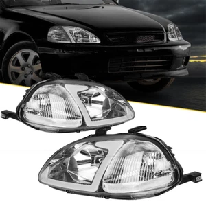 For 1996 1997 1998 Honda Civic LED DRL Projector Headlights Lamps Left+Right - Foto 1 di 12