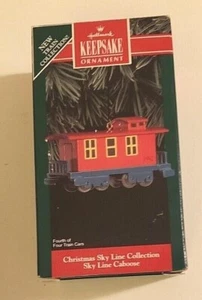 Adorno de recuerdo Hallmark Navidad SKY LINE CABOOSE - Metal fundido - Nuevo - Imagen 1 de 7