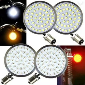 Eagle Lights 2" Harley LED Turn Signal Kit Rear Red 1156 Smoke Lenses & Resistor - Picture 1 of 12