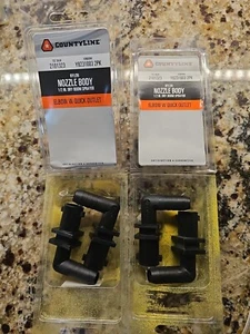 Lot de 2 à 2 paquets de 2 paquets de 2 paquets de 2 buse coude buse Countyline Y8231003 1/2" Barb x buse à bout rapide - Photo 1/2