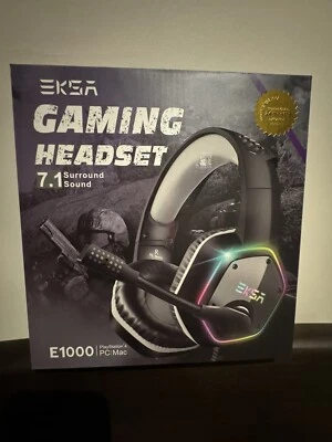 EKSA E1000 7.1 Surround Sound RGB Gaming Headset - Black - Image 1 of 2