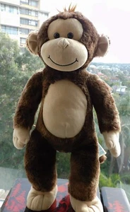 Build A Bear Workshop Smiling Monkey Chimp Cuddly Animal Plush height 52 cm - Picture 1 of 7