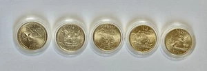 Rare Set 2004 Quarter Dollar Coin 5 Different States Sealed in Original Capsule - Picture 1 of 2