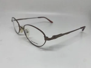 BRAND NEW WOMEN EYEGLASSES ECCA WM 6010 BR BROWN METAL RX OVAL FRAMES 52-19-135 - Picture 1 of 5