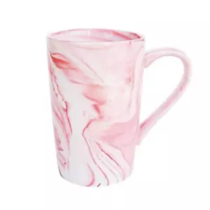 Marbling Ceramic Coffee Tall Mug Tea Cup For Office And Home 13 Oz Dishwasher An - Picture 1 of 7