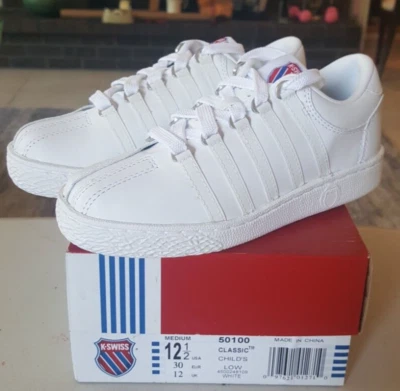 K-SWISS CLÁSICO CUERO UNIVERSITARIO BAJO BLANCO INFANTIL Talla 12.5 Foto 1 de 4