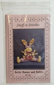 Patrón de costura de conejo de 20" de alto Stuff-n-Stitches Becky Bunny and Babies - Imagen 1 de 2