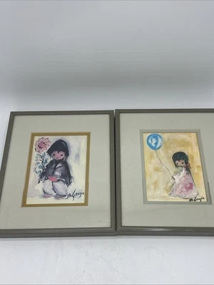 DeGrazia RARE "Wanda’s Little Boy” & Balloon" Small Print Signed: 1960s - 1970s - Image 1 of 4