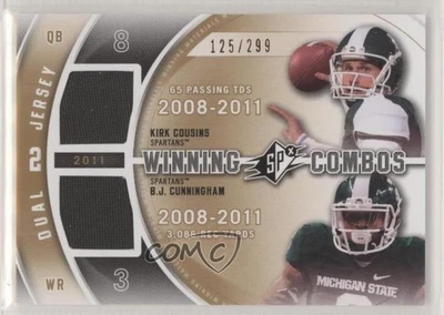 2012 SPx Winning Combos /299 Kirk Cousins BJ Cunningham #WM2-4 Rookie RC - Image 1 of 2