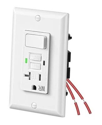  GFCI Switch Outlet Combo, Tamper-Resistant GFCI Electrical Outlet, 20 Amp 20A - Image 1 of 4
