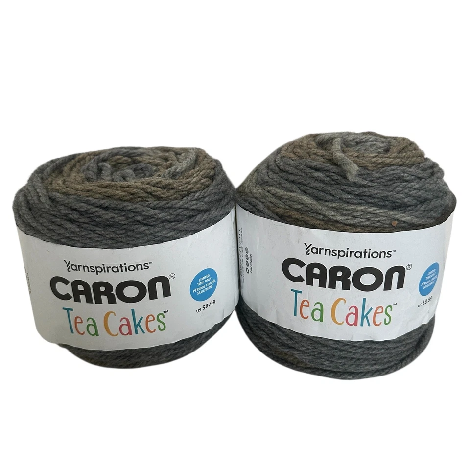 Yarnspirations Caron Tea Cakes Hilo Manteca de Karité 8.5 OZ 204 Yardas Lote de 2 Foto 1 de 4