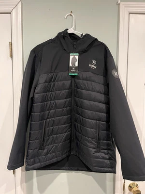 Chaqueta Hurley para hombre a prueba de viento tecnología de tela de 3 capas negra XL NUEVA CON ETIQUETAS Foto 1 de 4