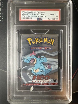 Pokemon TCG 1st Edition Neo Genesis Feraligatr Booster Pack PSA 10 Holy Grail 🧼 - Image 1 of 2